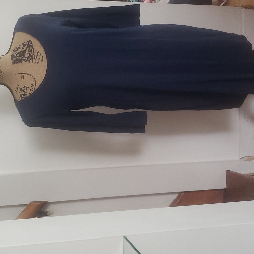 Womans Blue long sleeve dress - Picture 2 of 3